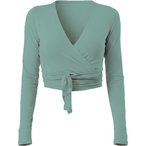 Mandala Signature Wrap  Damen  Longsleeves gruen Größe M Yoga  Hautfreundlich