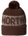 The North Face - Mütze mit Bommel - Retro Cabin Beanie Smokey Brown White Dune 