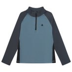 Color Kids - Kid's Fleece Stretch Colorblock - Fleecepullover Gr 110 grau