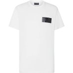 PLEIN SPORT Rundhals-T-Shirt GLOBAL EXPRESS EDITION, Größe L in Weiß