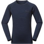 Bergans Inner:Pure Merino  Kinder  Langarm Unterhemden blau Größe 122   Schnel