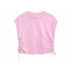 Mazine - Women's Tie Detail T-Shirt - Top Gr L rosa