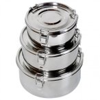 Basic Nature - Edelstahl Food Container - Essensaufbewahrung Gr 0,8 l grau/schwa