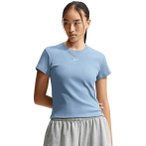 Nike Ribbed Damen T-Shirt ( Hellblau S Größe,)