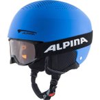 ALPINA Kinder Helm ZUPO SET (+PINEY), Größe 51 in Blau