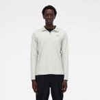 NEW BALANCE Herren Kapuzensweat Space Dye 1/4 Zip, Größe L in Grau