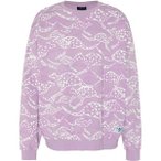 CHIEMSEE Sweatshirt mit Känguru-Alloverprint, Größe 2XL in Lila