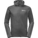 JACK WOLFSKIN Herren Unterjacke BAISELBERG HOODED FZ M, Größe S in Grau