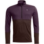 ORTOVOX Herren Unterhemd 185 ROCK'n'WOOL ZIP NECK M, Größe M in Lila