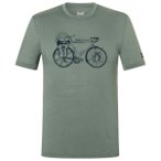 super.natural - Wander Wheel Tee - Merinoshirt Gr M oliv/grün