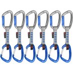 MAMMUT Crag Keylock Wire 10 cm Indicator 6-Pack Quickdraws, Größe 10 in Grau