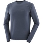 Salomon Essential Lightwarm Crewneck  Herren  Pullover blau Größe S Trekking  