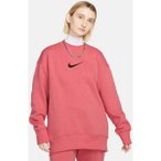 NIKE Damen Sweatshirt W NSW FLC OS CREW MS, Größe XS in Weiß