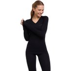FALKE Damen Langarmshirt Wool-Tech Light, Größe M in Schwarz