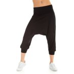 WINSHAPE Damen UNISEX 3/4-Haremshose WBE7, Größe XS in Schwarz