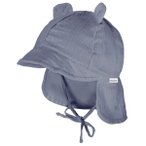maximo - Baby's Schildmütze m. Ohren u. Nackenschutz - Cap Gr 39 cm grau