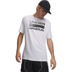 UNDER ARMOUR Herren Kurzarm TEAM ISSUE WORDMARK SS, Größe XL in Weiß