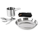 GSI Glacier Stainless Essgeschirr Set  Campinggeschirr silber Größe ONE SIZE C