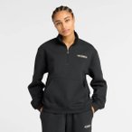 NEW BALANCE Damen Shirt Reimagined Fleece Half Zip, Größe XS in Weiß