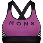 Mons Royale Stella X-Back Sport BH Damen  Sport-BHs lila Größe XL   Elastisch 