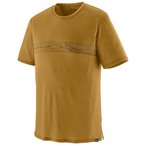 Patagonia Cap Cool Merino Blend Graphic Shirt T-Shirt, S, strata stripe: bobcat 