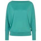 super.natural - Women's Kula Top - Merinopullover Gr L türkis