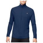 Norrøna - Femund PureUll Zip Neck - Merinoshirt Gr M grau