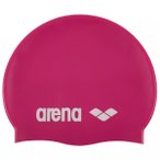 Arena - Classic Silicone - Badekappe fuchsia /weiß