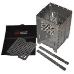 Bushcraft Essentials Bushbox XL Profi Set Hobokocher  Campingkocher grau Größe