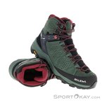 Salewa Alp Trainer 2 Mid GTX Damen Wanderschuhe Gore-Tex-Oliv-Dunkelgrün-4,5