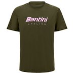 Santini - Coloured Branded T-Shirt - T-Shirt Gr L oliv