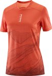 Salomon - Technisches T-Shirt ohne Nähte - S/Lab Ultra Tee Aop W Burnt Sienna/D