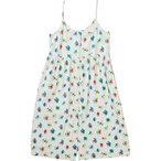 Brava Fabrics Mini Flowers Strappy Kleid Damen  Kleider weiss Größe L Lifestyl