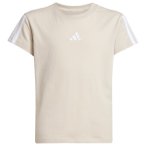 adidas - Girl's 3-Stripes Tee - T-Shirt Gr 140 beige