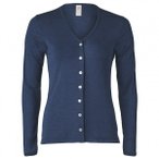 Engel - Damen Cardigan Feinripp - Wolljacke Gr 46/48 blau