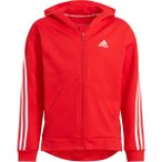 ADIDAS Kinder 3-Streifen Kapuzenjacke, Größe 128 in Silber