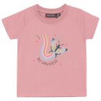 Color Kids - Baby's T-Shirt with Chestprint S/S - T-Shirt Gr 74 rosa
