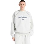 New Balance Linear Heritage Fleece Crew Herren Sweatshirt ( Hellgrau L Größe,)