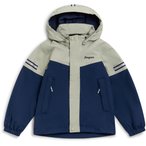 Bergans Lilletind 2L Shell  Kinder  Regenjacke navy blue-light green mud Größe