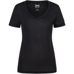 Super.Natural Sierra140 V Neck  Damen  Kurzarm Unterhemden schwarz Größe XS Tr
