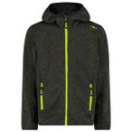 CMP - Boy's Jacket Fix Hood Jacquard Knitted - Fleecejacke Gr 116 schwarz