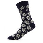 Ivanhoe of Sweden - Women's Wool Sock Snowflake - Merinosocken 39-42 grau