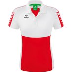 ERIMA Damen Six Wings Poloshirt, Größe 34 in Weiß