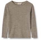 WHEAT - Kid's Wool Silk T-Shirt L/S Alfie - Merinolongsleeve Gr 122 beige