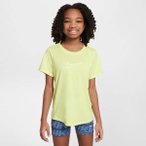 NIKE Kinder Unterjacke G NK DF ONE STD SS TOP HBR, Größe S in Weiß