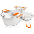 GSI Glacier Stainless Base Camper Medium Kochgeschirr  Camping Kochgeschirr silb