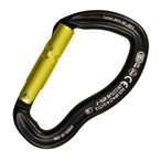 Kong Ergo Schnappkarabiner, gerade, schwarz