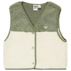 Roxy - Kid's Iconic Color Block - Fleeceweste Gr 6 Years - XS weiß/oliv