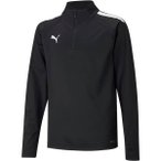 PUMA Kinder Sweatshirt teamLIGA 1/4 Zip Top Jr, Größe 128 in Schwarz