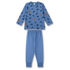 Sanetta - Kid's Pyjama Long AOP 233560 - Schlafanzug Gr 128 blau